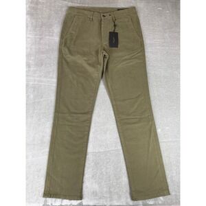 Rag & Bone Fit 2 Slim Twill Chino Pants Mens 34x32 Dark Green Stretch $228 NWT